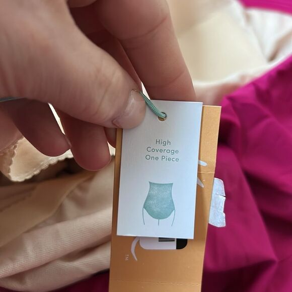 Kona Sol One Shoulder Pink Ruffle Swimsuit New With Tags Size XL - Picture 4 of 5